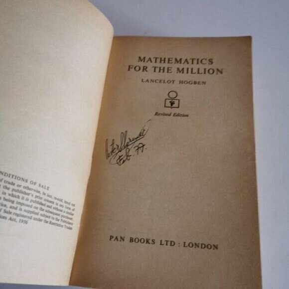 1973 Mathematics for the Million by Lancelot Hogben, Vintage Understanding Maths - Picture 4 of 9